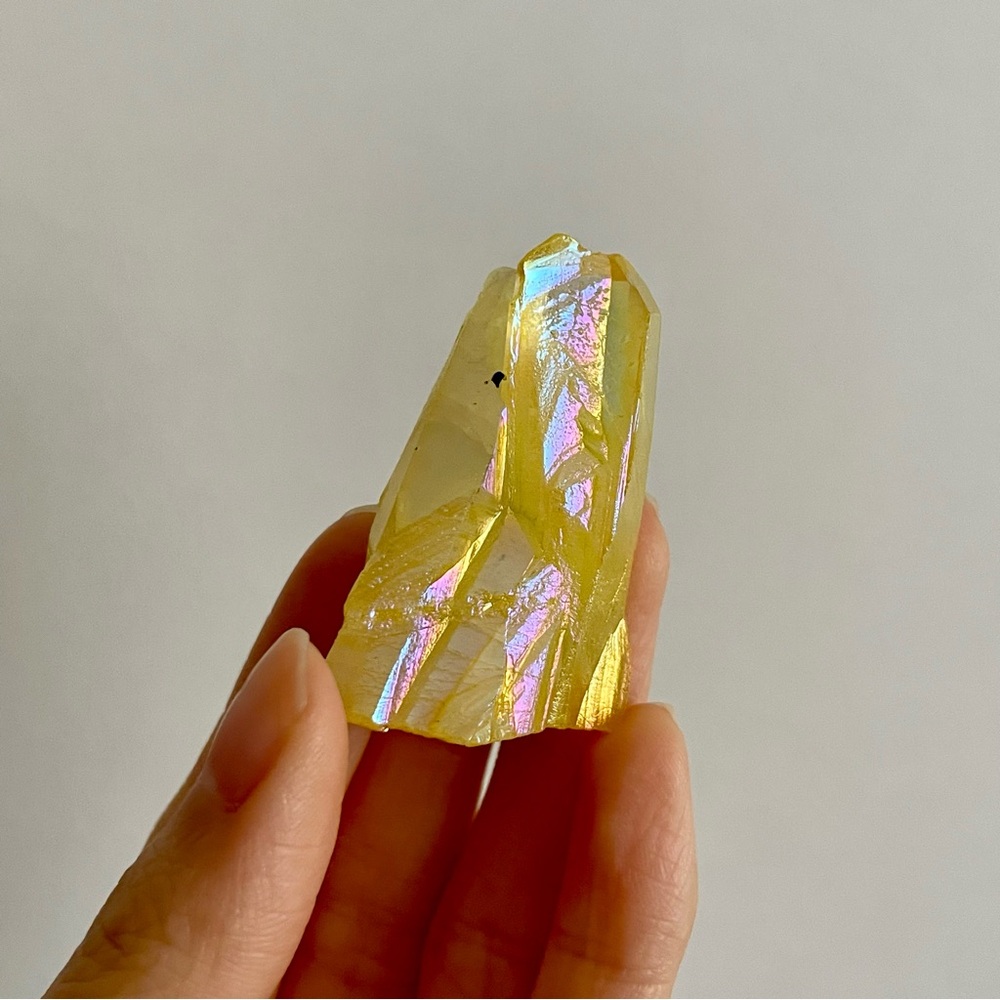 Yellow Aura Quartz Cluster